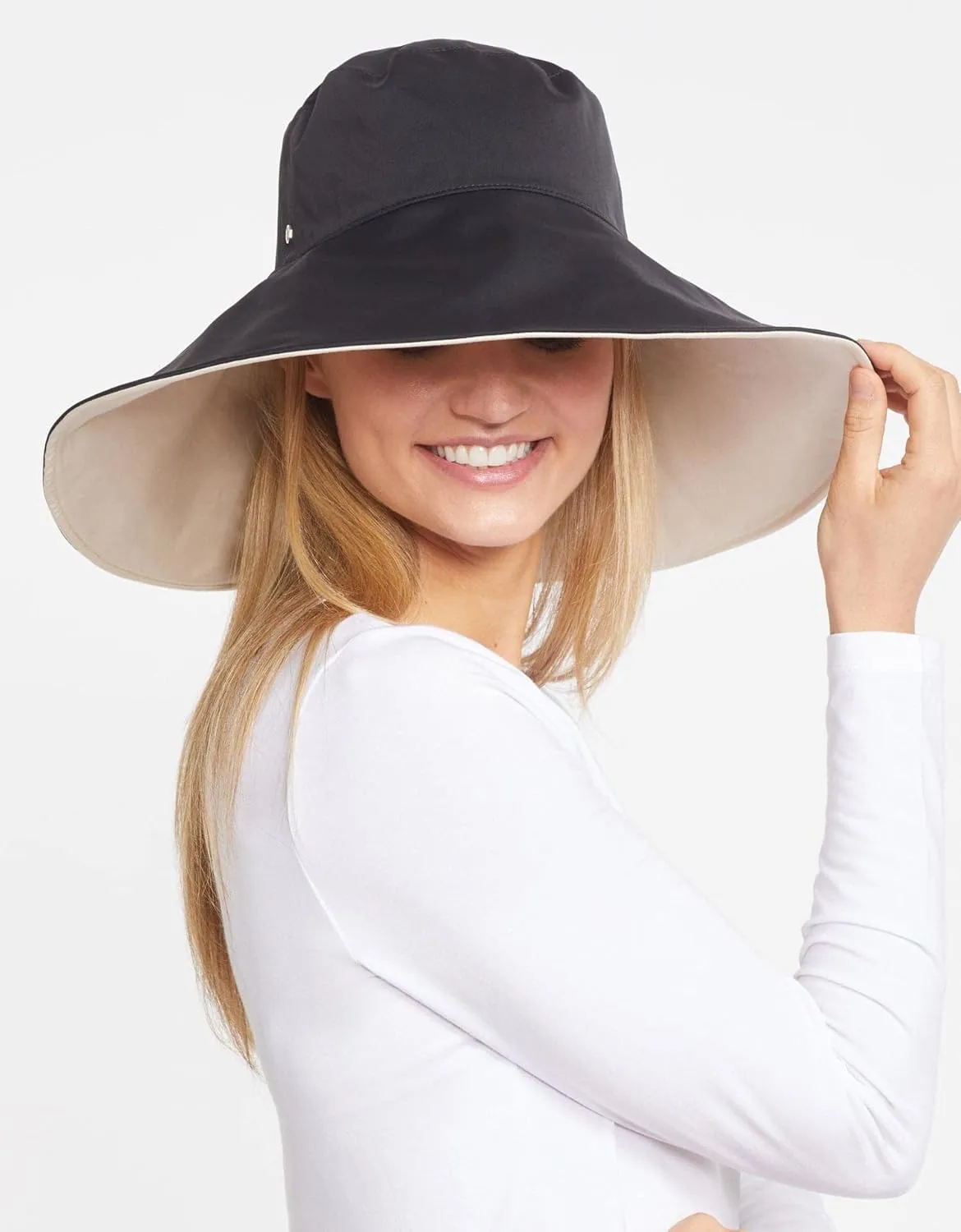 Solbari Ultra Wide Brim Sun Hat UPF50  Packable UV Sun Protection Hats with Full Coverage Brim