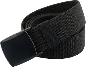 Sportmusies Elastic Belts for Men, Military Style Stretch Webbing Tactical Duty Belt (Black,Plastic Buckle)