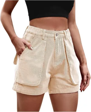 Stretch Jean Shorts for Women Summer Casual High Waisted Denim Shorts Trendy Dressy Outdoor and Work Wear Jean Shorts
