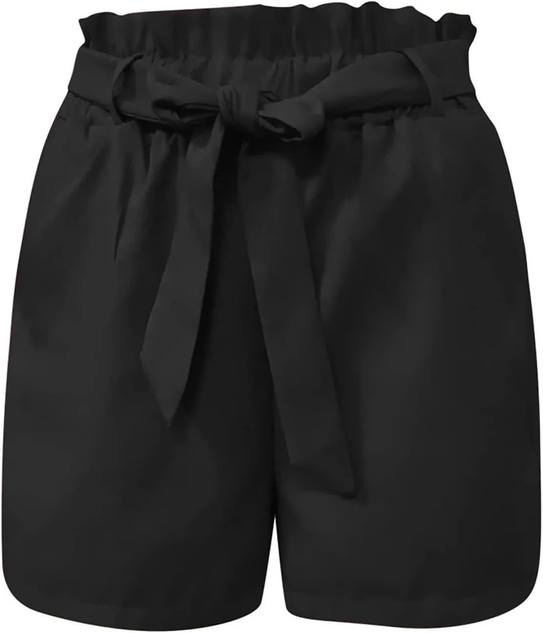 Summer Casual Shorts Women Stretchy Drawstring Pleated Ruffle High Waisted Shorts Womens Dressy Trendy Work Shorts