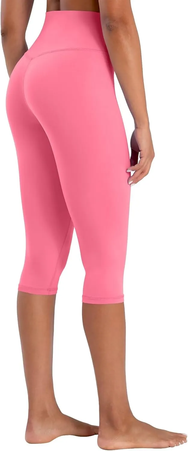Sunzel Sunzfly Capri Leggings for Women, High Waisted Yoga Pants with Tummy Control for Workout Running Gym