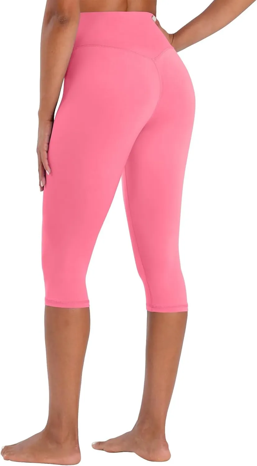 Sunzel Sunzfly Capri Leggings for Women, High Waisted Yoga Pants with Tummy Control for Workout Running Gym