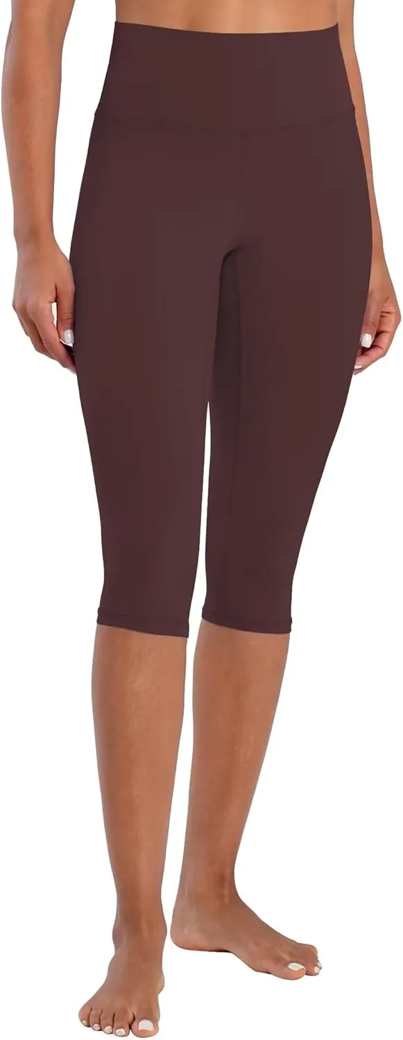 Sunzel Sunzfly Capri Leggings for Women, High Waisted Yoga Pants with Tummy Control for Workout Running Gym