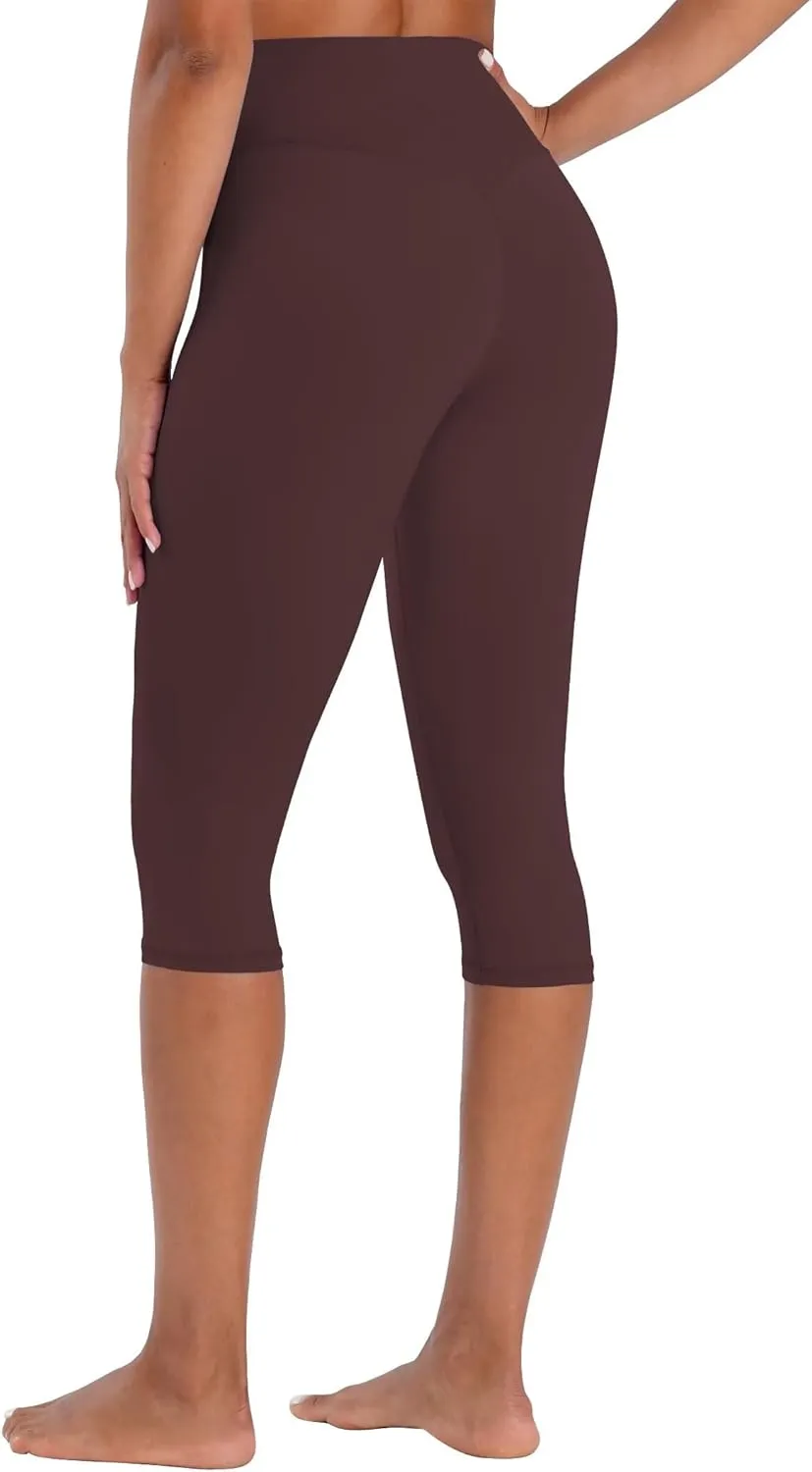 Sunzel Sunzfly Capri Leggings for Women, High Waisted Yoga Pants with Tummy Control for Workout Running Gym