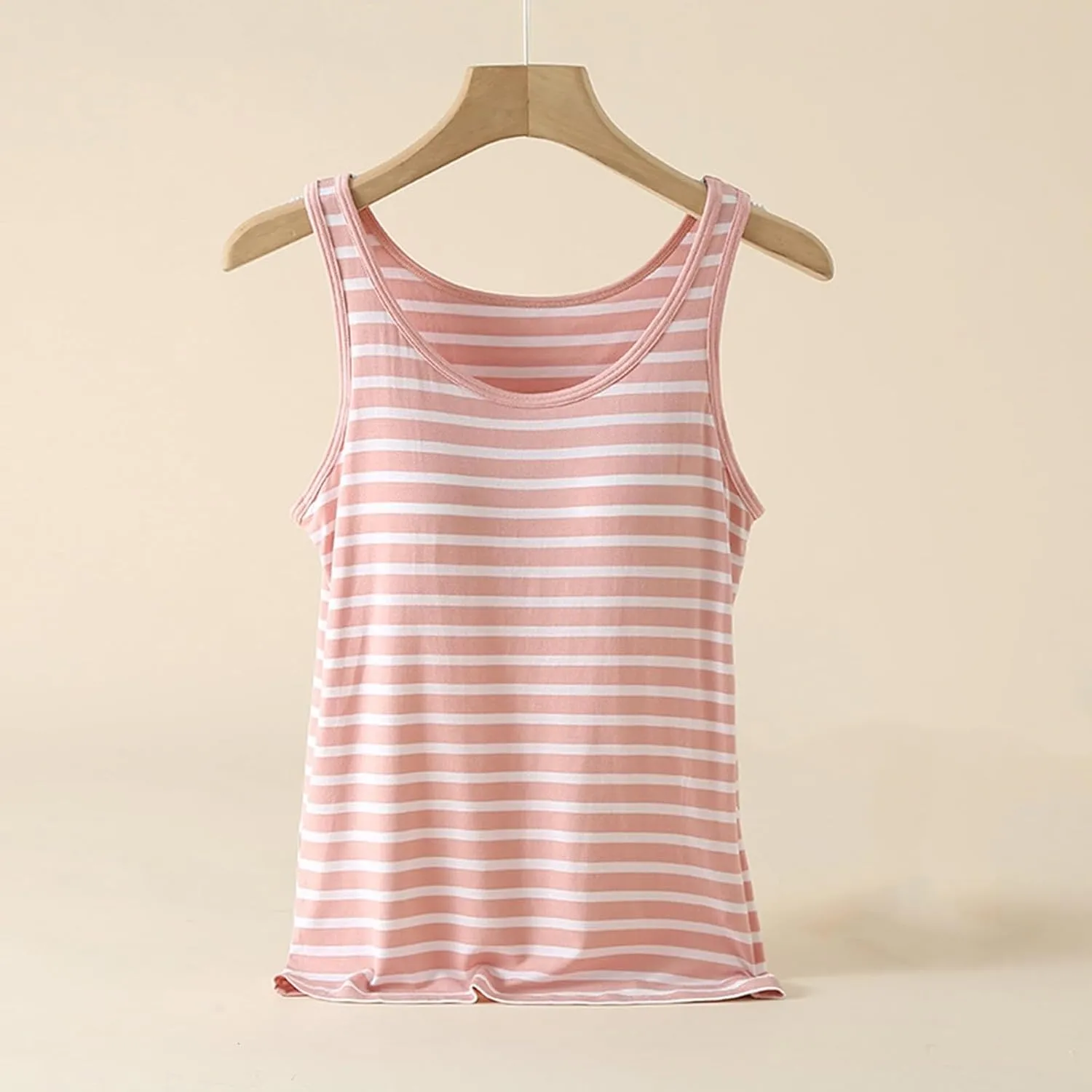 Tank Top with Built in Bra for Women Summer Casual Camisoles Basic Shirts Racerback Workout Fitted Tanks Cami Tops