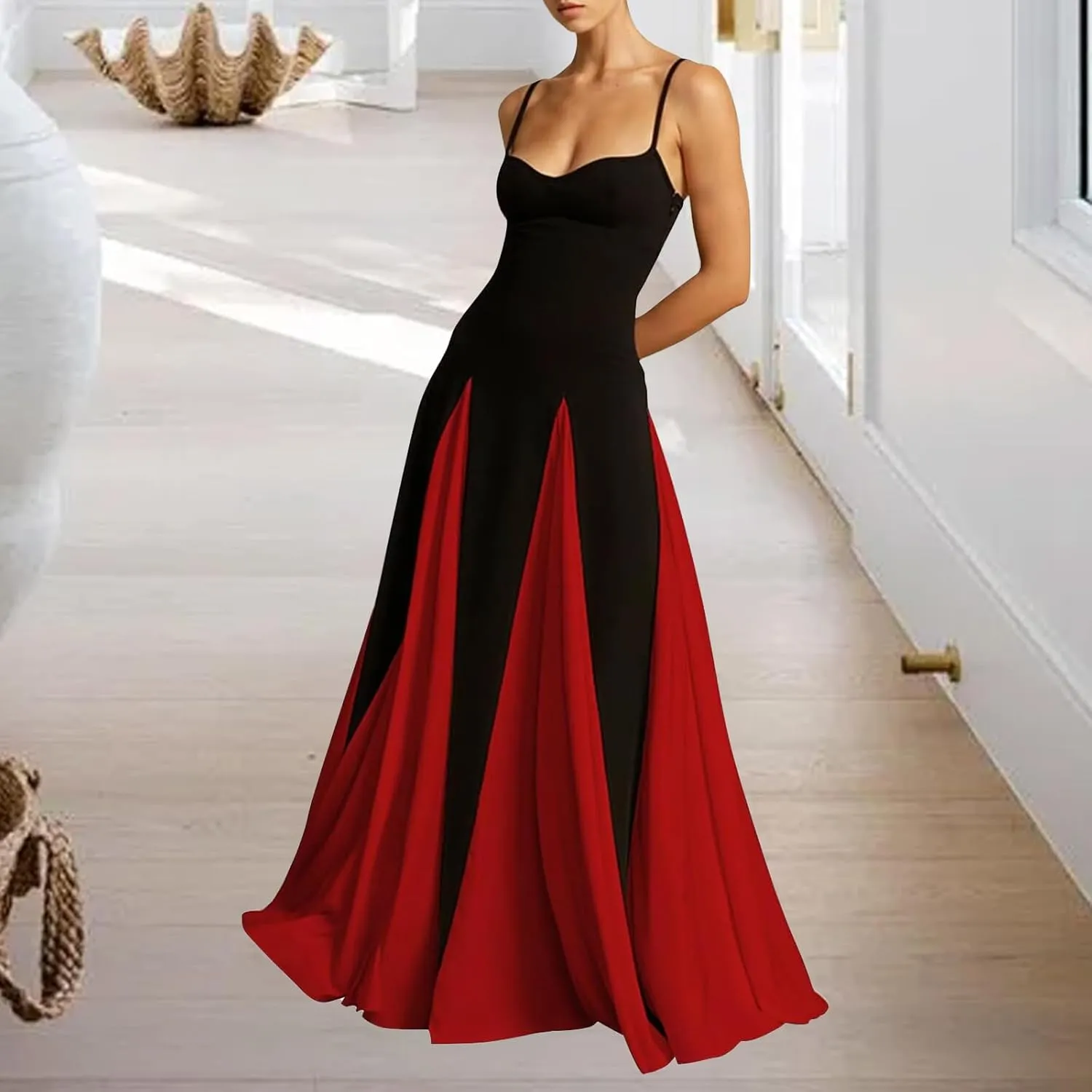 Wedding Guest Dress The Waist Flowy Swing Maxi Dress Formal Dresses Dressy Vacation Dresses 2025