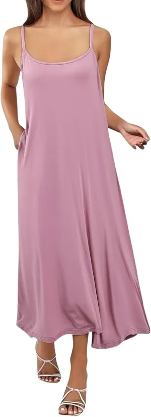 Women Full Slips Sexy Soft Slip Dress for Under Dress Spaghetti Strap Cami Slip Chemises V Neck Negligee Plus Size