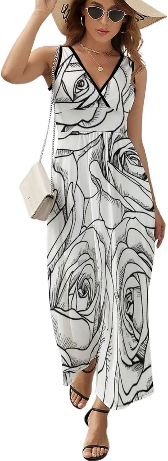 Women Girls Wrap Sleeveless Bodycon Cami Dress for Party Holiday Beach