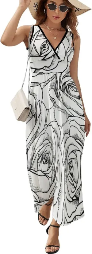 Women Girls Wrap Sleeveless Bodycon Cami Dress for Party Holiday Beach