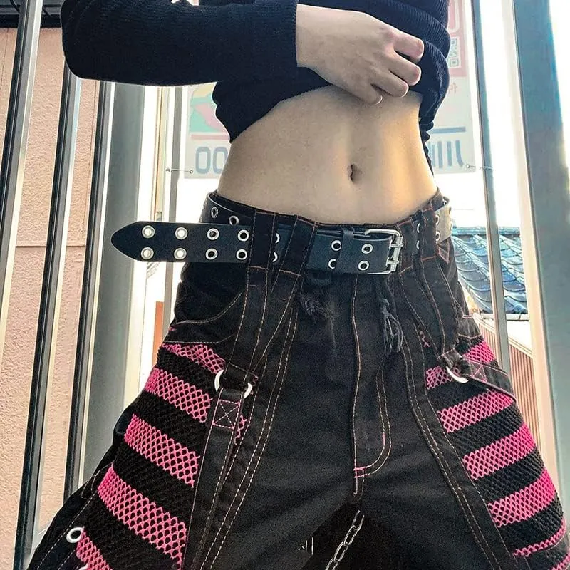 Women High Waisted Jeans Cargo Straight Leg Pants Loose Baggy Trousers Wide Leg Denim Jeans Pants Streetwear