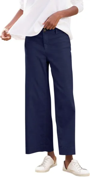 Women Linen Pants Casual Wide Leg Cropped Pants Dressy Pants with Pocket Plus Size Summer Loose Business Ankle Pants