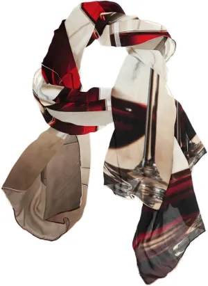Women Long Silk Scarf, Satin Shawl Chiffon Large Stole Headscarf Sunscreen Wrap