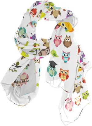 Women Long Silk Scarf, Satin Shawl Chiffon Large Stole Headscarf Sunscreen Wrap