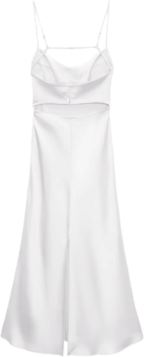 Women Slip Satin Maxi Dress Sleeveless Bodycon Long Dresses Backless Party Cocktail Dresses Summer 2023