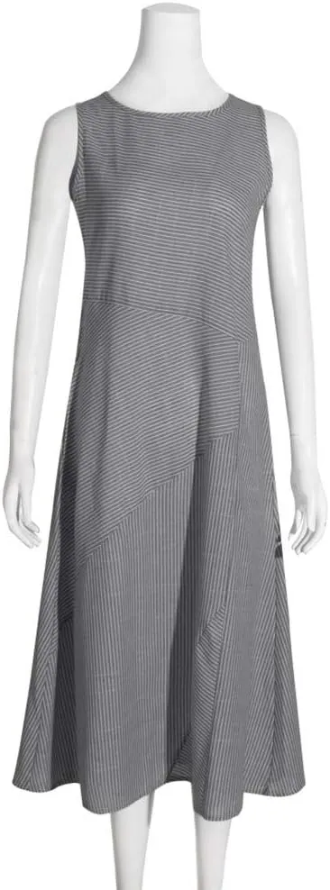 Women Summer Dresses Sun Dresses 2025 Vacation Plus Size Swing Linen Dress Sleeveless Maxi Dress with Pockects