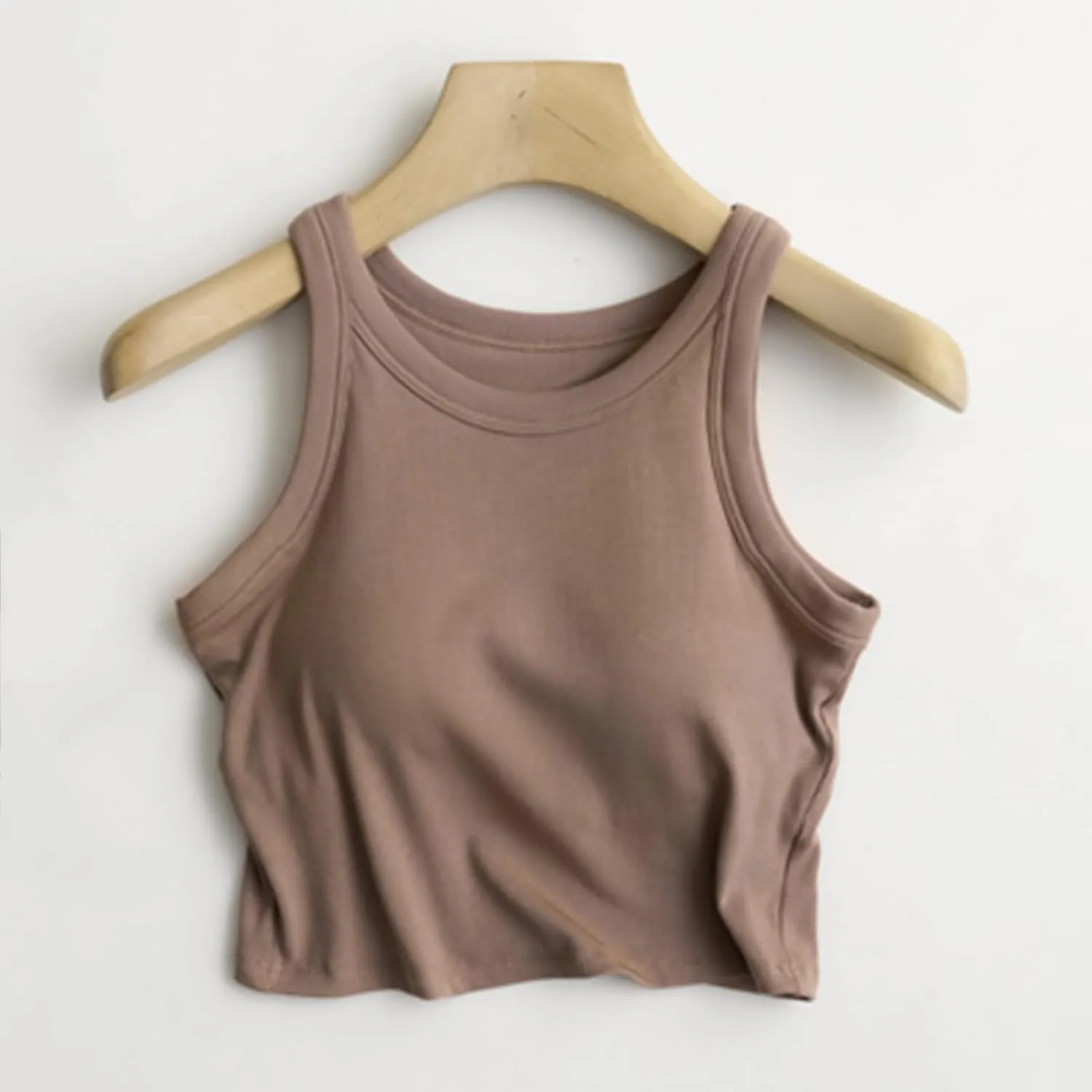 Women Tank Tops Shelf Bra Summer Cotton Basic Padded Yoga Rib Camisoles for Casual Workout Outfits Undershirts Cami