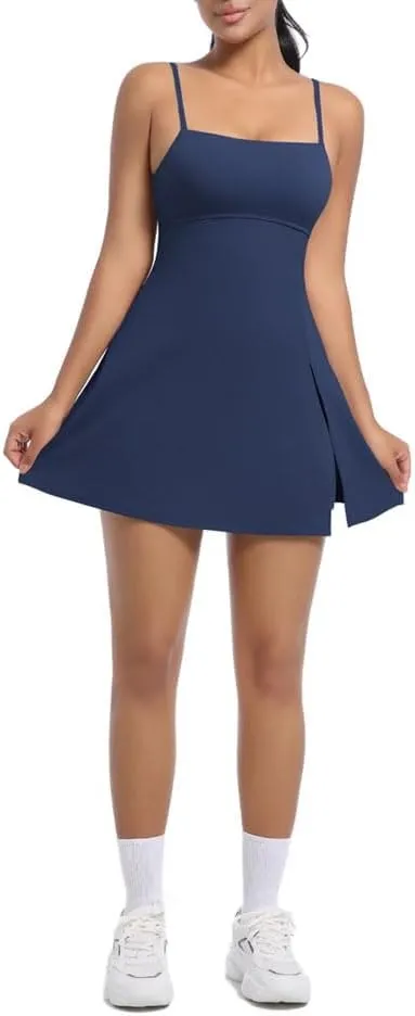 Women's Athletic Skirt A-Line Sports Skirt with Anti-Slip Shorts Quick-Dry for Yoga Golf Running Dance