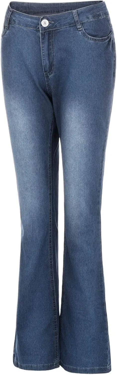 Women's Bootcut Jeans High Waisted Classic Fit Denim Pants Stretch Boyfriend Jeans with Pockets Trousers with Pockets