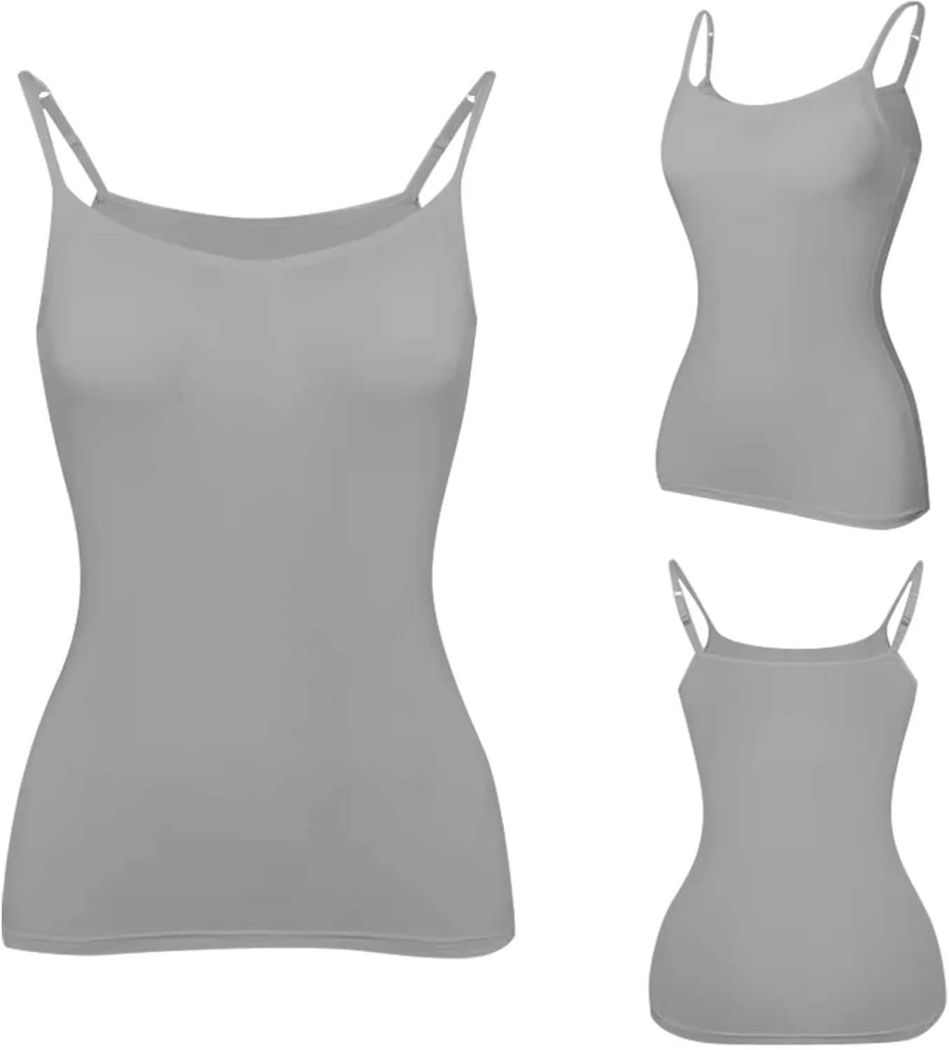 Womens Camisole Top with Built in Bra Adjustable Spaghetti Strap Tank Tops Workout Yoga Padded Sports Bras Plus Size