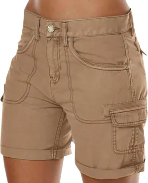Womens Cargo Hiking Shorts Summer Casual High Waist Lightweight Cargo Shorts Althletic Workout Clothes with Pockets