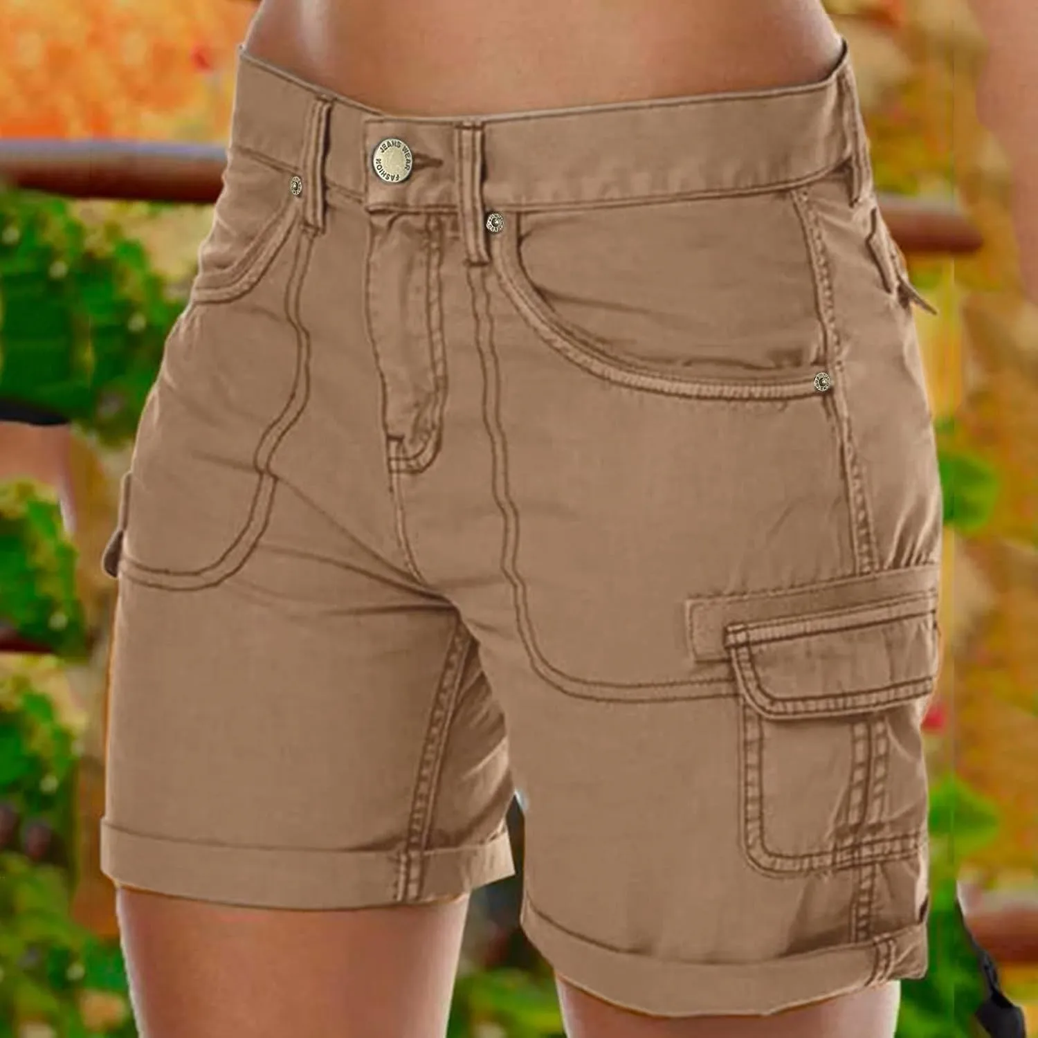 Womens Cargo Hiking Shorts Summer Casual High Waist Lightweight Cargo Shorts Althletic Workout Clothes with Pockets