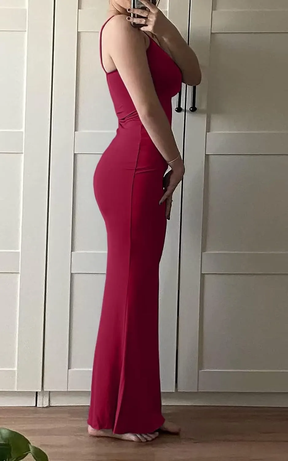 Women's Casual Lounge Slip Long Mermaid Dress Sexy Sleeveless Backless Bodycon Maxi Dresses 2023 Spring Slim Elegant