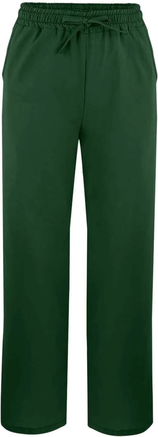 Womens Cotton Linen Pants Pants with Pockets Wide Leg Cropped for Women Side Button Casual Cropped Linen