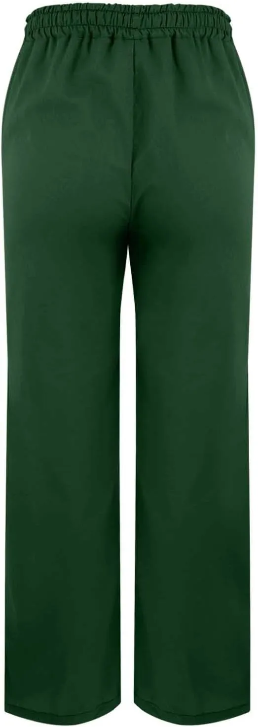 Womens Cotton Linen Pants Pants with Pockets Wide Leg Cropped for Women Side Button Casual Cropped Linen