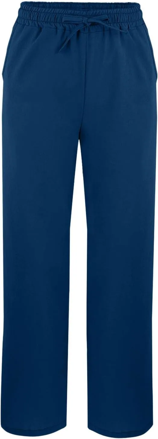 Womens Cotton Linen Pants Pants with Pockets Wide Leg Cropped for Women Side Button Casual Cropped Linen