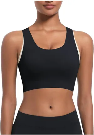 Womens Cutout Racer Back Crop Tank Tops Summer Yoga Workout Sports Bras Cozy Slim Fit Fitness Gym Outfit Going Out