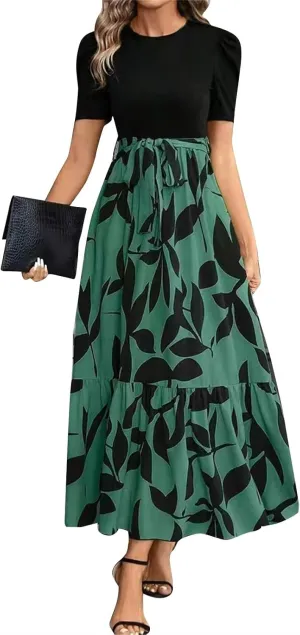 Womens Dresses,Womens Easter Dresses Plus Size A Line Wedding Guest Spring Summer Wrap Dress for Women 2025