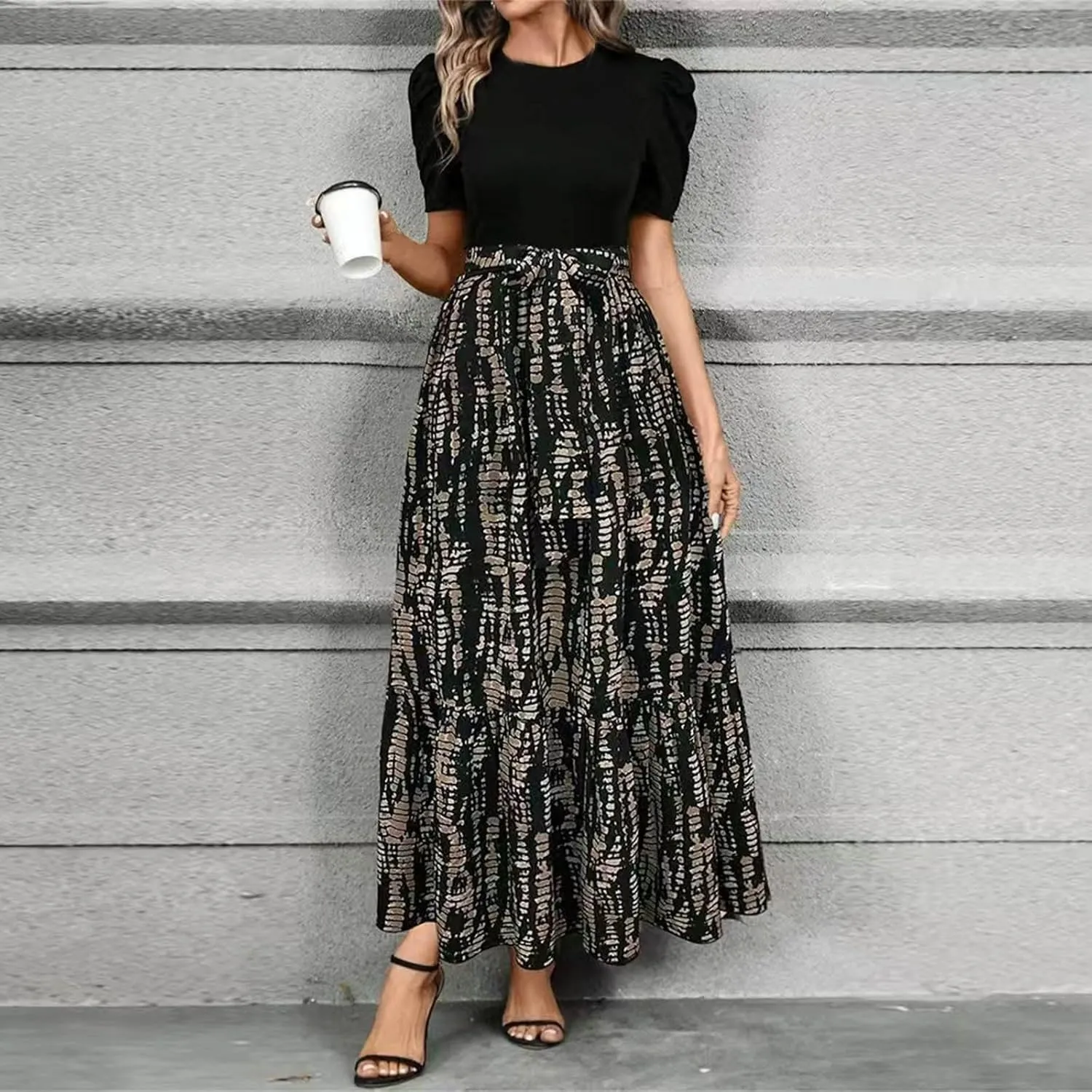 Womens Dresses,Womens Easter Dresses Plus Size A Line Wedding Guest Spring Summer Wrap Dress for Women 2025