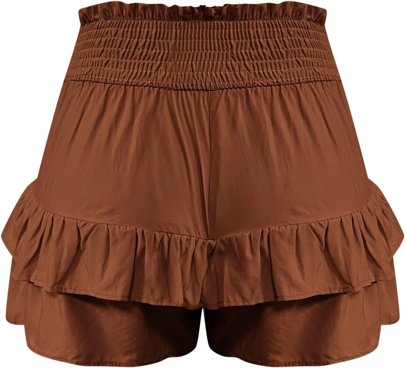 Women's High Waist Ruffle Flowy Shorts Ruffle Smocked Quick Dry Shorts Quick Dry Lounge Shorts Vacation Outfits