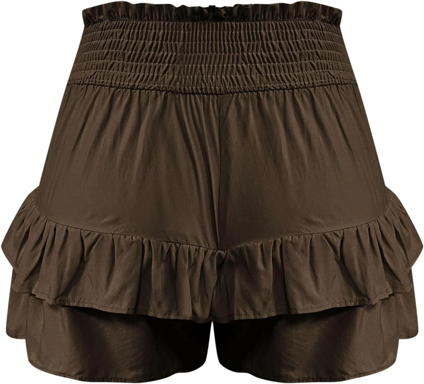 Women's High Waist Ruffle Flowy Shorts Ruffle Smocked Quick Dry Shorts Quick Dry Lounge Shorts Vacation Outfits