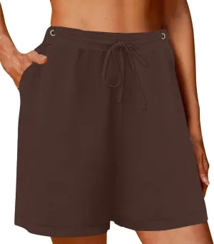 WomenS Linen Shorts Summer 2025 High Waisted Elastic Waist Dressy Casual Shorts Running Athletic Shorts
