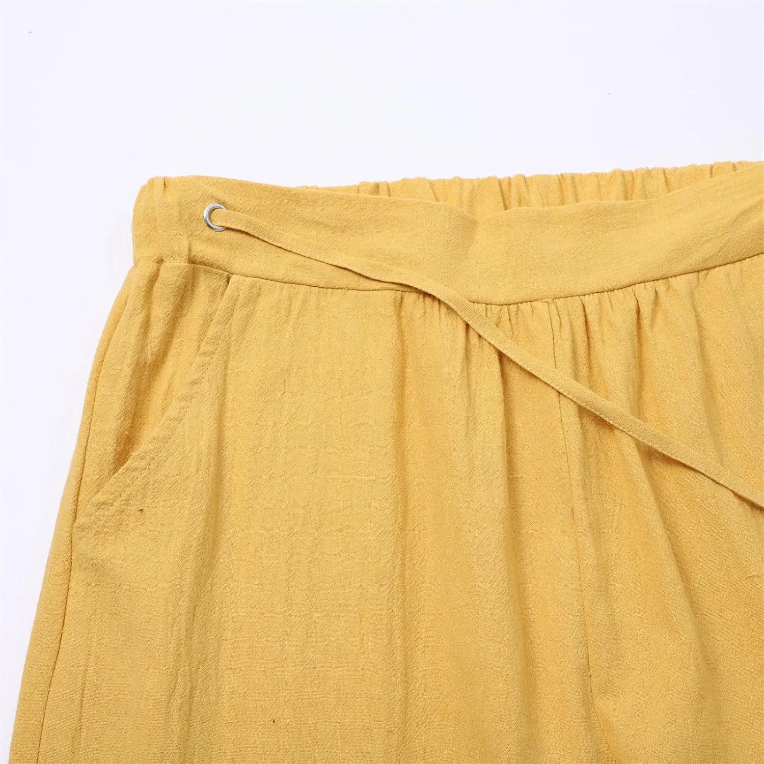 WomenS Linen Shorts Summer 2025 High Waisted Elastic Waist Dressy Casual Shorts Running Athletic Shorts