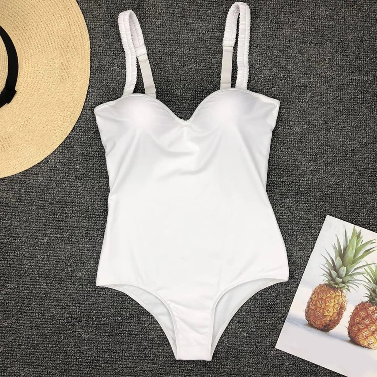 Womens One Piece Swimsuits Push up Swimsuits Full Coverage Bathing Suit Vintage Padded Retro V Neck Swimwear