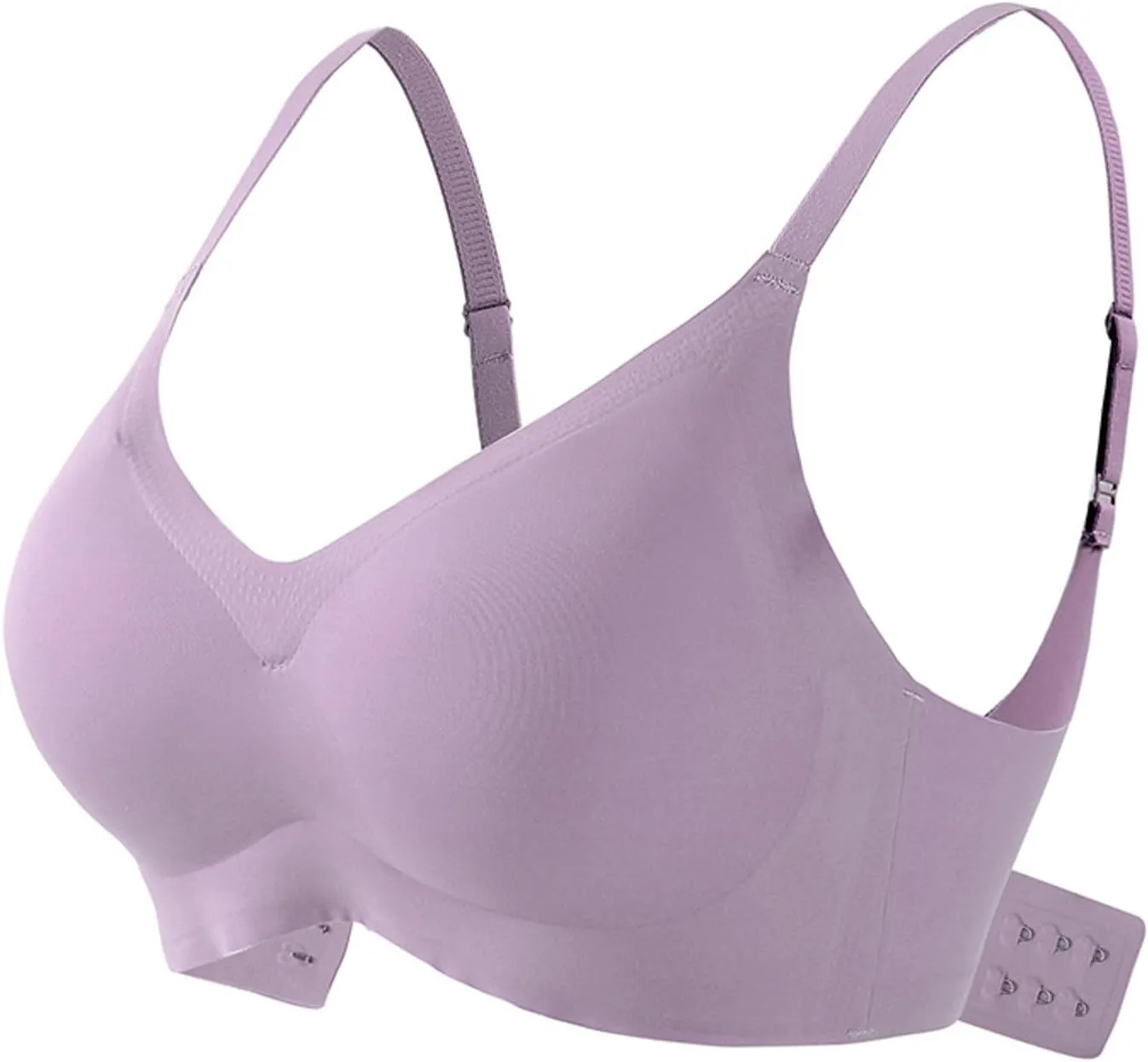 Women's Seamless Bra Wireless Push Up Support Bra Comfort Full Coverage Bra V Neck Sleep T-Shirt Everyday Bralettes