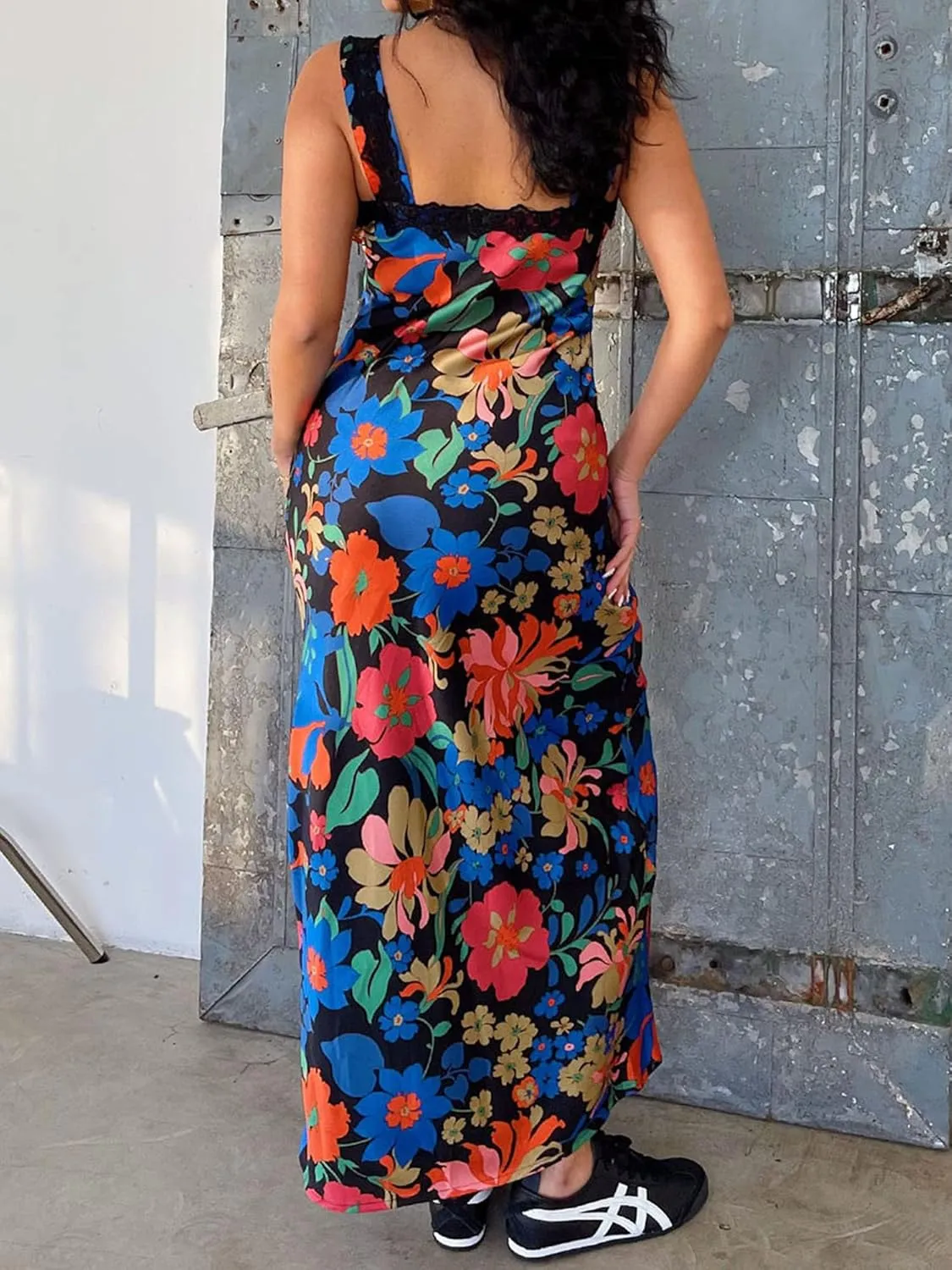 Women's Sexy Lounge Slip Long Dress Sleeveless Backless Bodycon Maxi Dresses for Cocktail Party