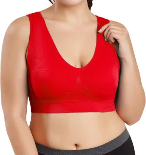 Womens' Sports Bra Longline Wirefree Padded with Medium Support, Sports Bras for Women, Workout Crop Tank Tops Padded