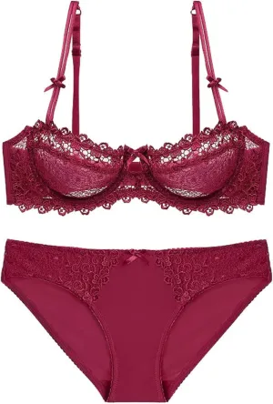 Women's Sports Bras Wireless Bra with Support, Seamless Bra for Women Push Up Lace Sports Bra Lingerie