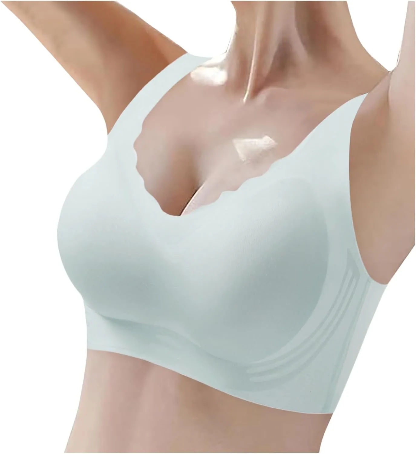Womens Wireless Push Up Bra Comfort Seamless Super Gather Bra Advocatey Lifting Bras Anti Sagging Breasts for Older Women