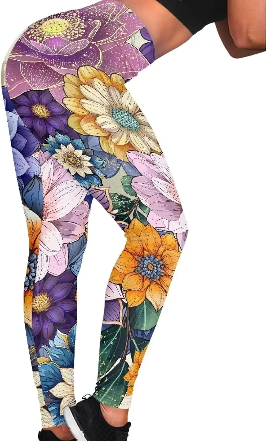 Workout Leggings Stretch Yoga Pants Plus Size for Women XS-3XL Butt Lifting Leggings Full Length Tights