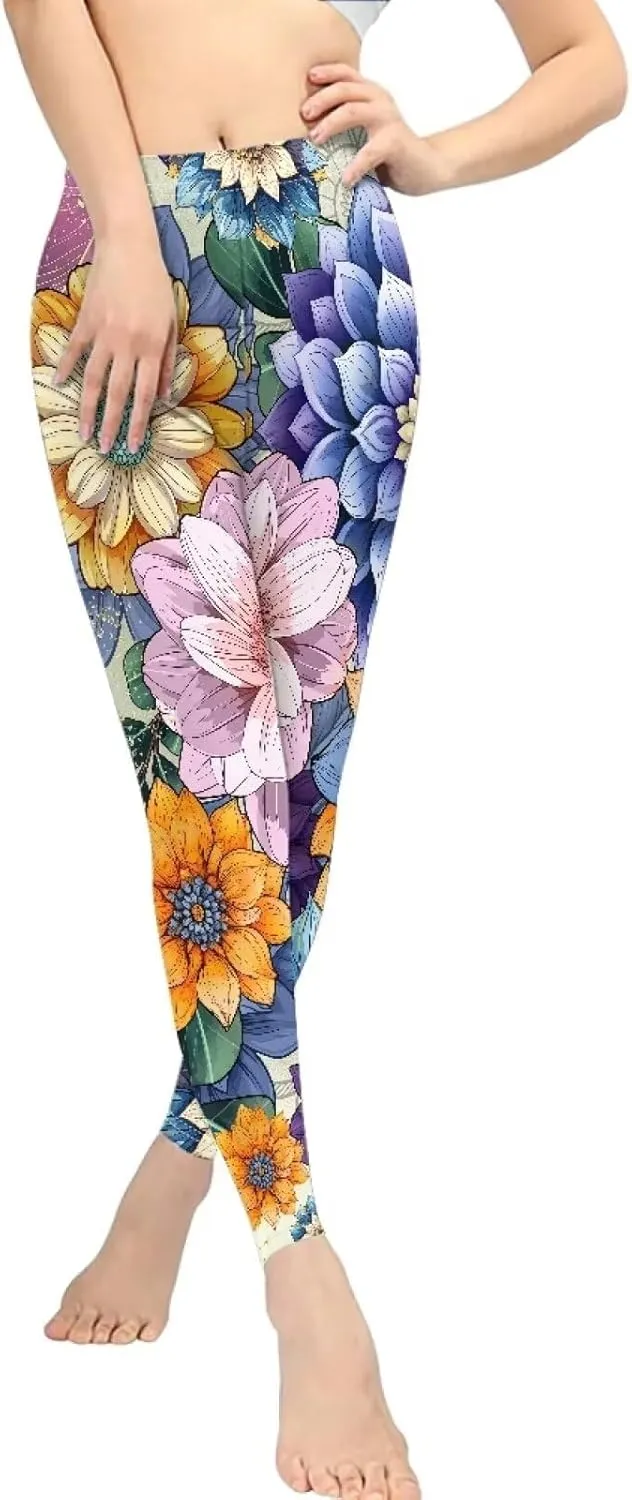 Workout Leggings Stretch Yoga Pants Plus Size for Women XS-3XL Butt Lifting Leggings Full Length Tights