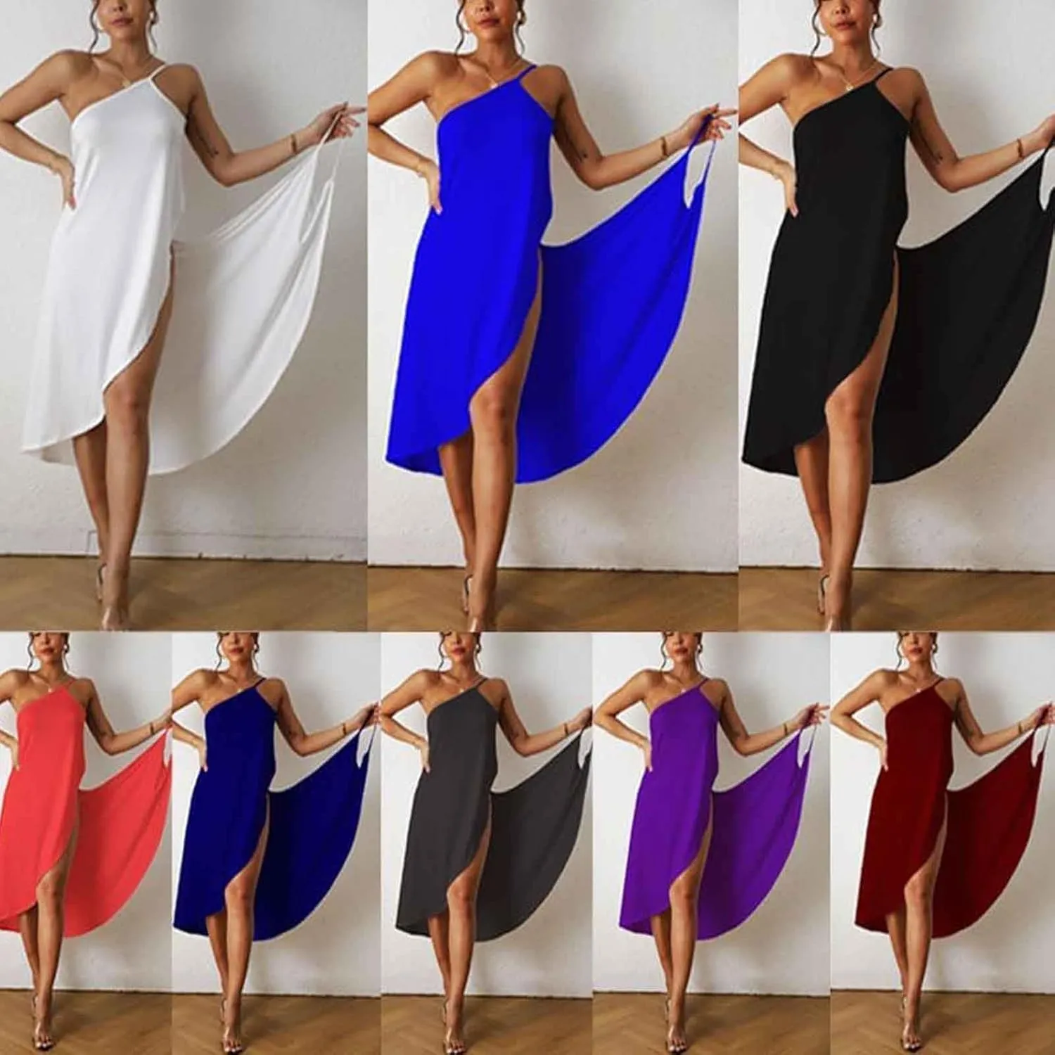 Wrap Dress Cover Up, Womens Cover Ups Beach Spaghetti Strap Sarongs Beach Backless Wrap Midi Dresses