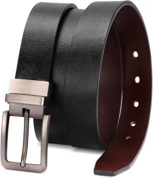 XZQTIVE Reversible Leather Belts for Women with Rotated Metal Buckle Fashion Women Belts
