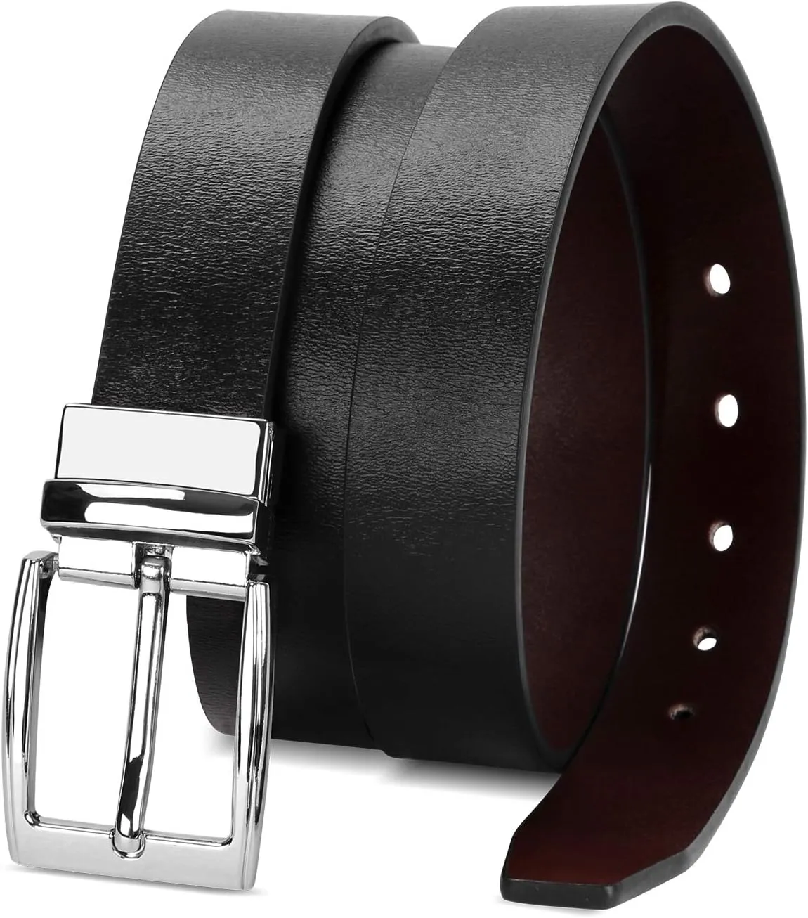 XZQTIVE Reversible Leather Belts for Women with Rotated Metal Buckle Fashion Women Belts