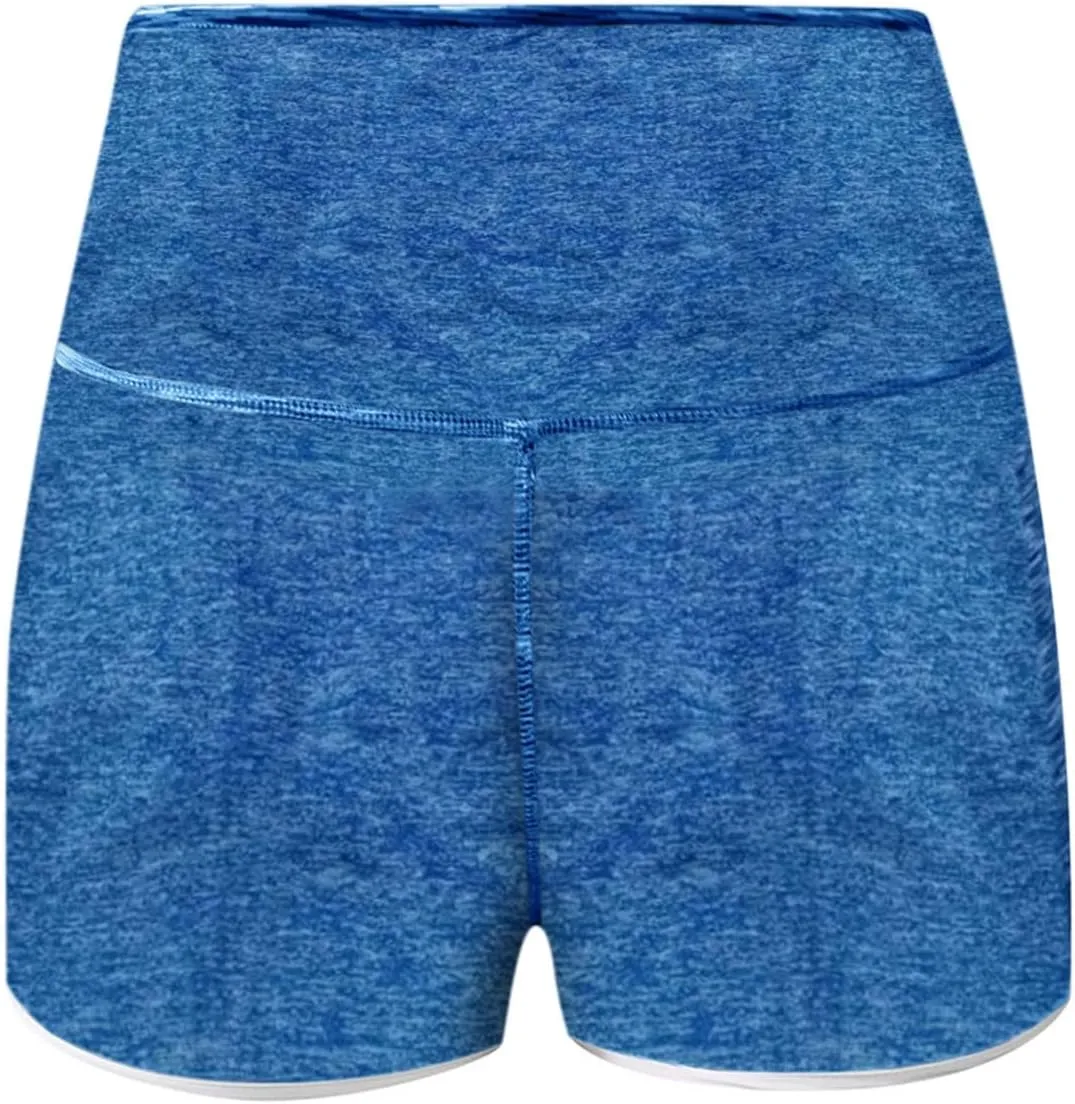Yoga Shorts for Women High Waist Seamless Sculpting Compression Active Shorts with Lightweight FabricCasual Sports